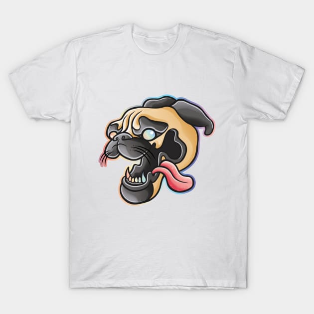 Crazy Pug Funny Dog T-Shirt by SmittyGFX